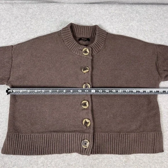 Quince Cardigan Sweater Womens Size S Organic Cotton Cropped Button Front - Picture 9 of 12
